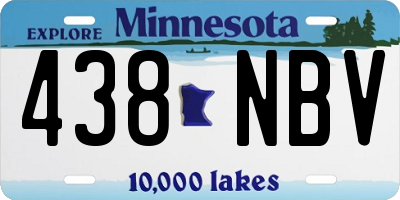 MN license plate 438NBV