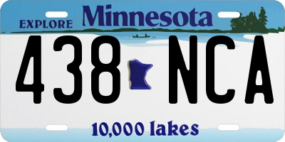 MN license plate 438NCA