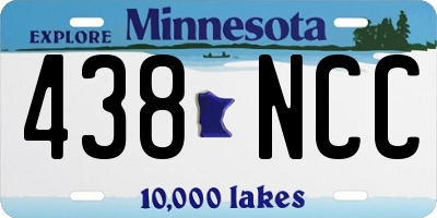 MN license plate 438NCC