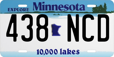 MN license plate 438NCD