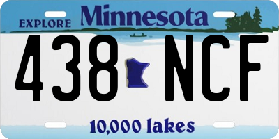 MN license plate 438NCF