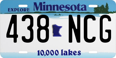 MN license plate 438NCG