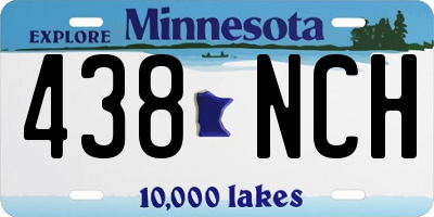MN license plate 438NCH