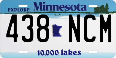 MN license plate 438NCM