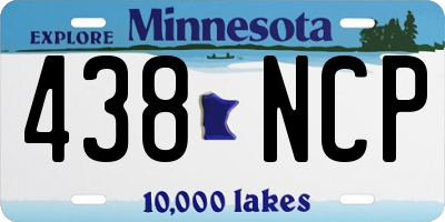 MN license plate 438NCP
