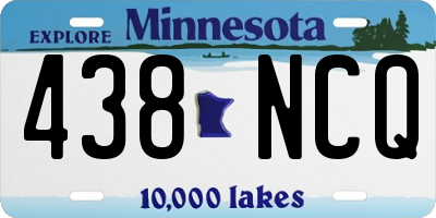 MN license plate 438NCQ