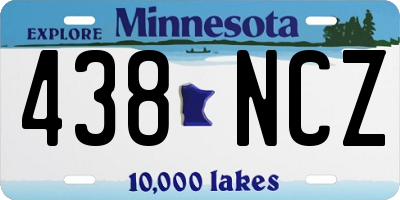 MN license plate 438NCZ