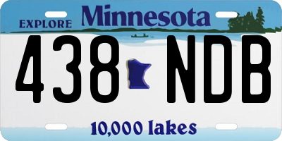 MN license plate 438NDB