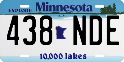 MN license plate 438NDE