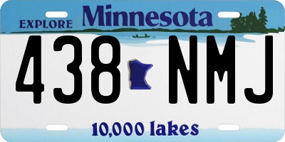 MN license plate 438NMJ