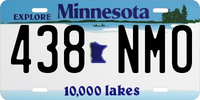 MN license plate 438NMO
