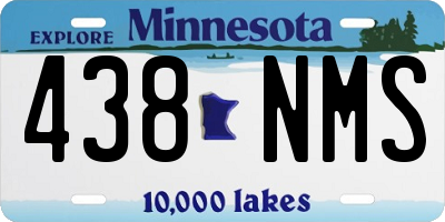 MN license plate 438NMS
