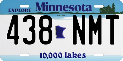 MN license plate 438NMT