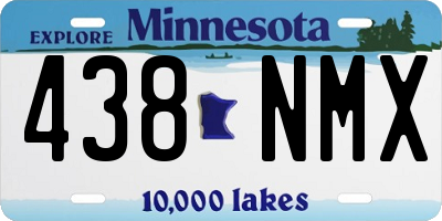 MN license plate 438NMX