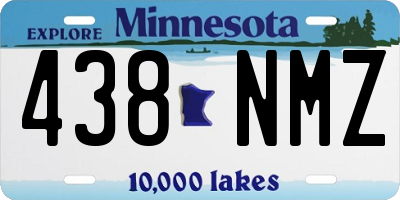 MN license plate 438NMZ