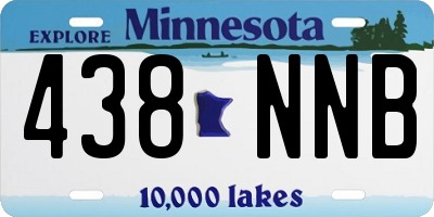 MN license plate 438NNB