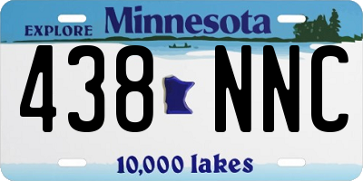 MN license plate 438NNC