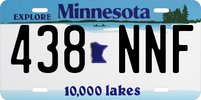 MN license plate 438NNF