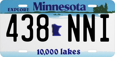 MN license plate 438NNI