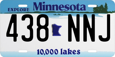 MN license plate 438NNJ