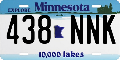 MN license plate 438NNK