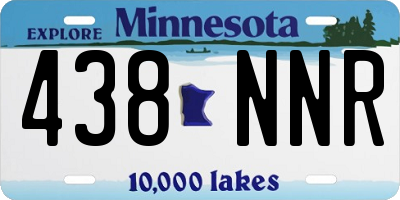 MN license plate 438NNR