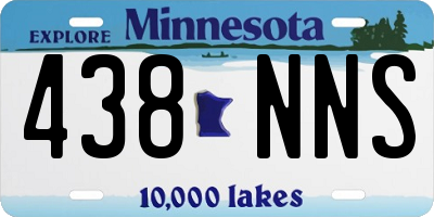 MN license plate 438NNS