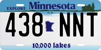 MN license plate 438NNT