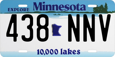 MN license plate 438NNV