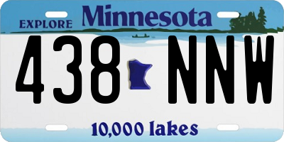MN license plate 438NNW