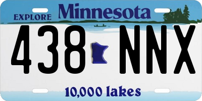 MN license plate 438NNX