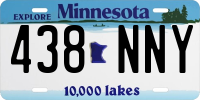 MN license plate 438NNY