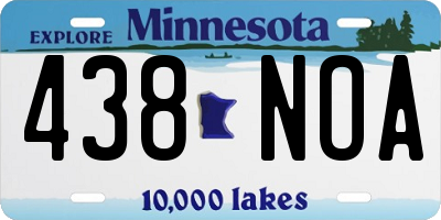 MN license plate 438NOA