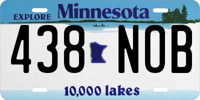MN license plate 438NOB
