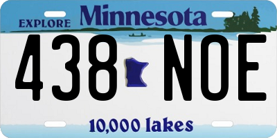 MN license plate 438NOE