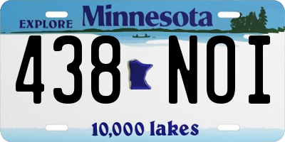 MN license plate 438NOI