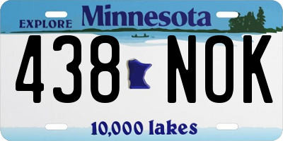 MN license plate 438NOK