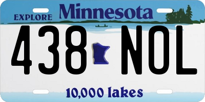 MN license plate 438NOL