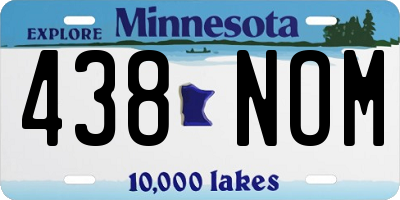 MN license plate 438NOM