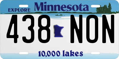 MN license plate 438NON