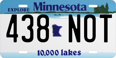 MN license plate 438NOT