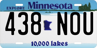 MN license plate 438NOU
