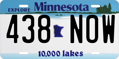 MN license plate 438NOW