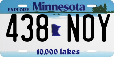 MN license plate 438NOY