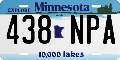 MN license plate 438NPA