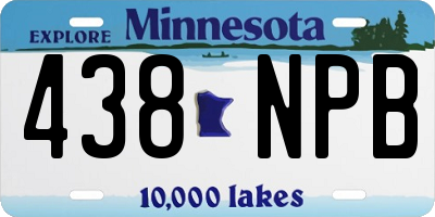 MN license plate 438NPB