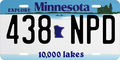 MN license plate 438NPD
