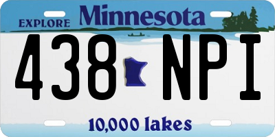 MN license plate 438NPI