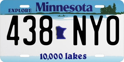 MN license plate 438NYO