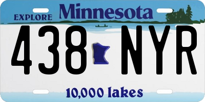MN license plate 438NYR